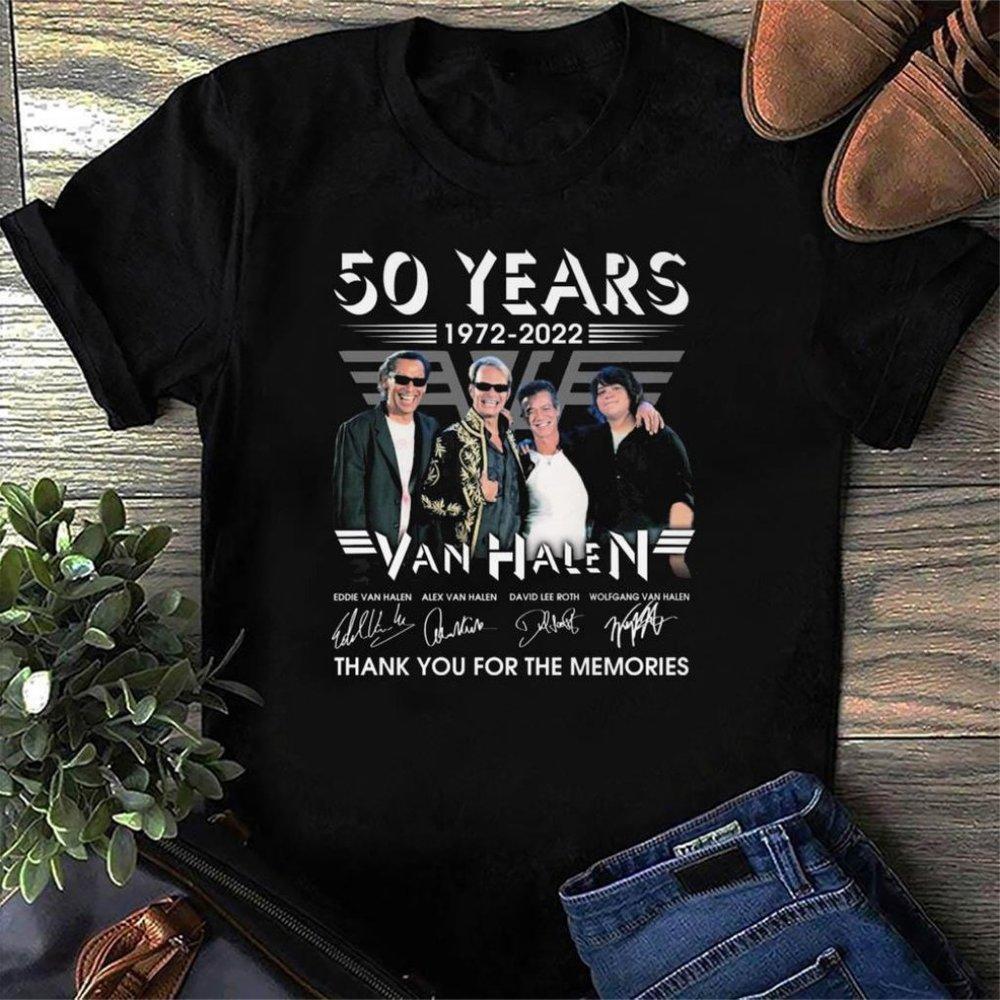 50 Years Van Halen Signatures Fan Shirt